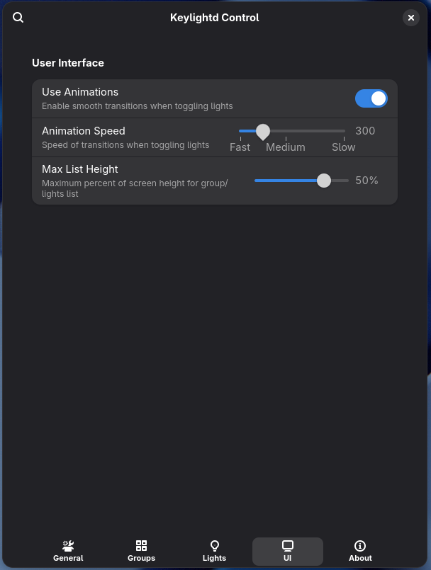Extension user interface overview